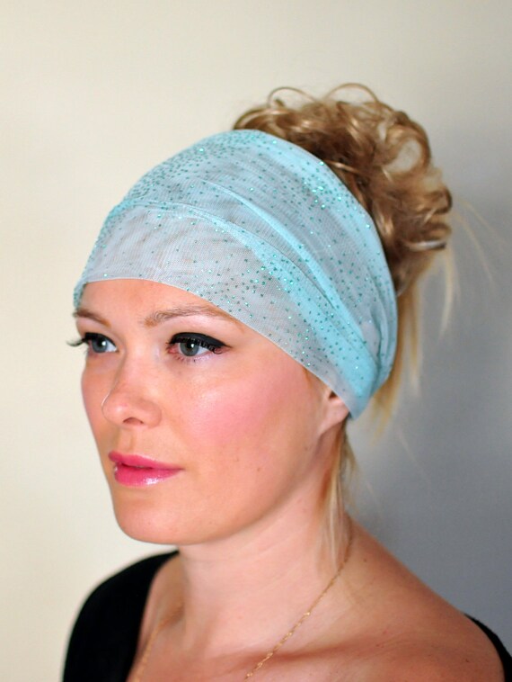 Mesh Headband Head wrap Stretch Womens Hair band Wide by lucymir
