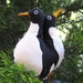 Two handmade plush stuffed penguin animals toy doll home decor pillow printed fabric