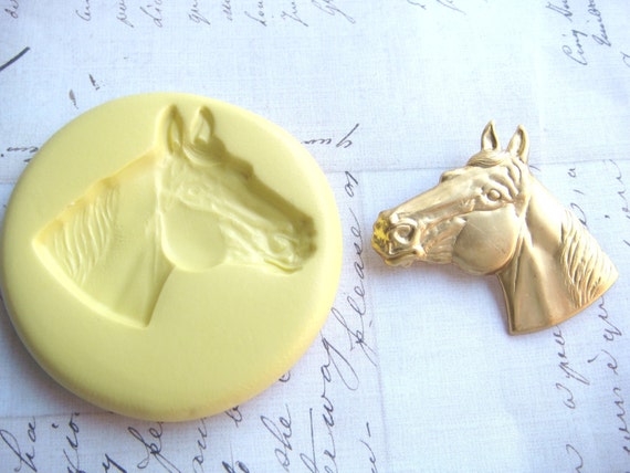 HORSE HEAD Large Flexible Silicone Mold Polymer Clay by Molds