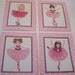 Ballerina Ballet Girl art set of 4 prints