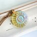 Light Yellow Glass Upcycled Necklace Vintage Pendant Necklace Repurposed Jewelry Upcycled Assemblage Sunflower Necklace