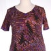 XL Shibori V-Neck T Purple