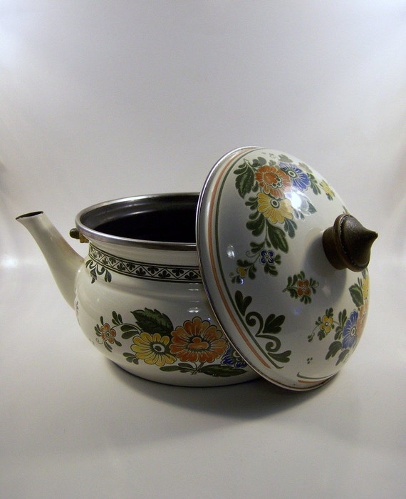 ASTA GERMAN ENAMELWARE OLD AMSTERDAM TEA POT