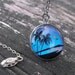 Vintage Sterling Silver Necklace Morpho Butterfly Wing Art Pendant