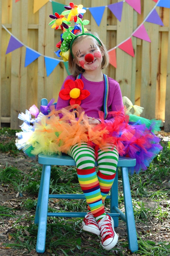 Atutudes Circus Clown Rainbow Pettitutu by atutudes on Etsy