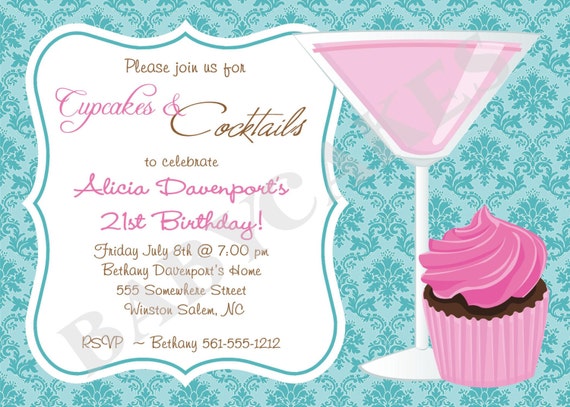 Cupcakes And Cocktails Invitations 5