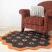 Brown Green N Orange Rug