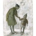 original mixed media, figurative, WINTER, paper