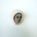 painted stone rock gift FACE mixed media souvenir paper weight