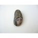 original painted stone, rock, FACE, mixed media, souvenir, paper weight