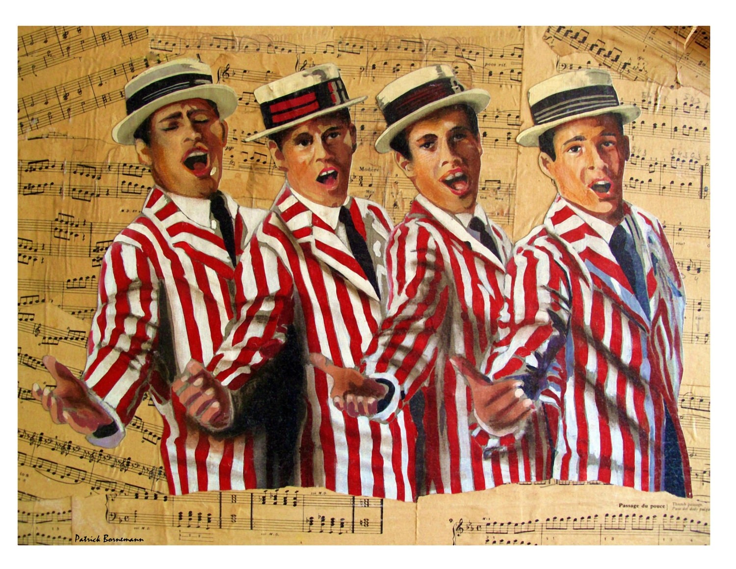 Dixieland Jazz Band Singers New Orleans Hats Music Sheets Dixieland Jazz Band Singers New Orleans Hats Music Sheets