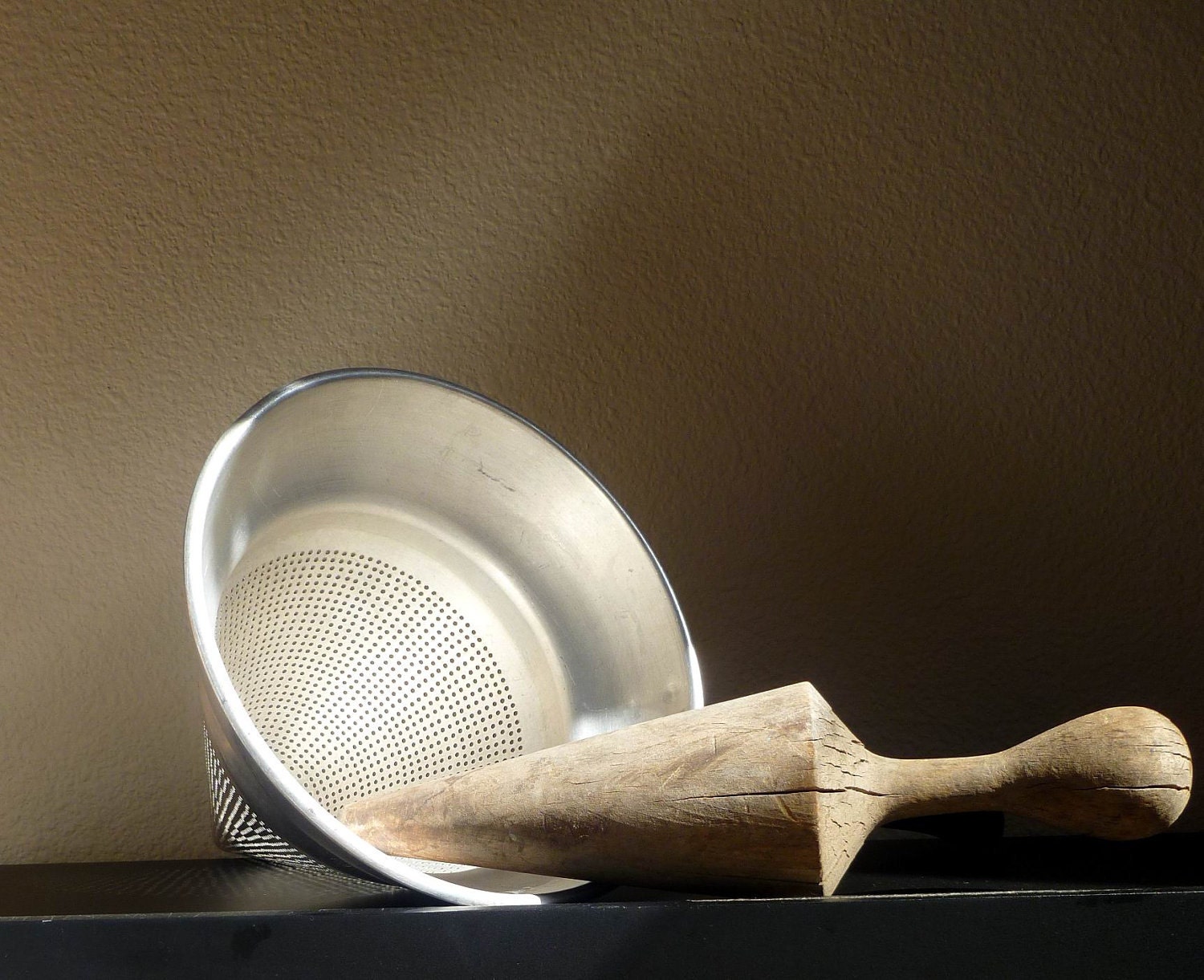 Chinoise Strainer china cap colander with wooden pestle