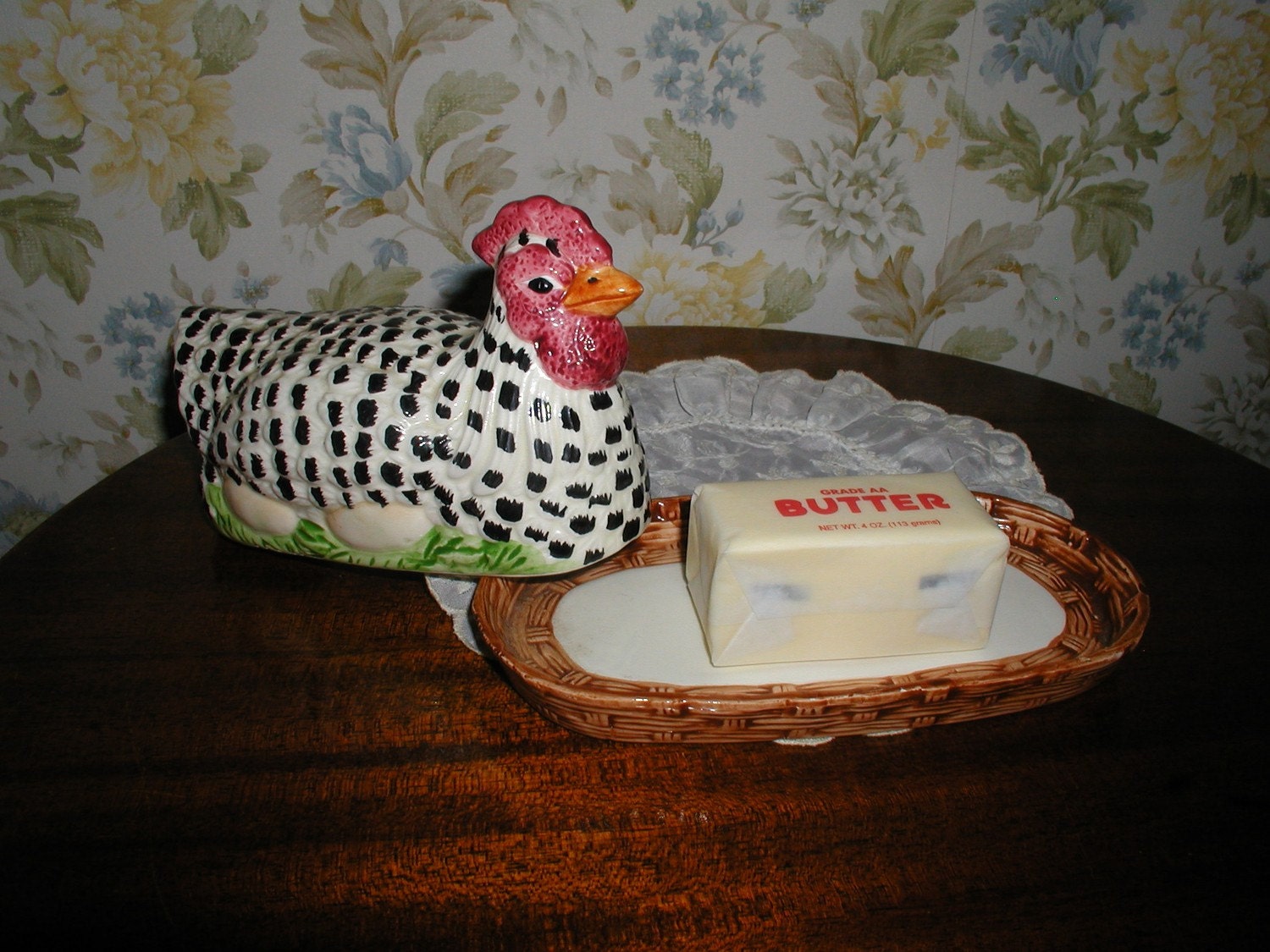 Vintage Chicken Butter Dish