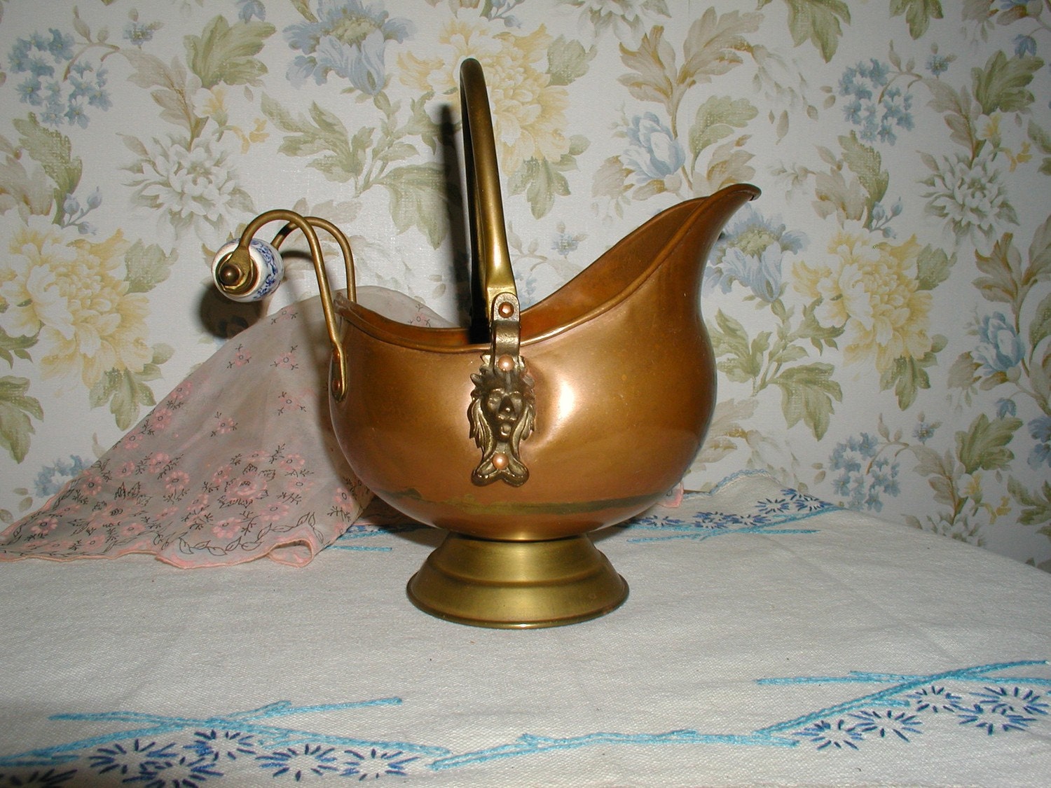Vintage Copper Ash Bucket