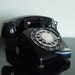 Vintage Telephone Black ITT Model 500 1960s Rotary Telephone Henry Dreyfuss Mad Men Era Classic Desktop Office Supply