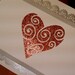 Embossed Glitter Heart Wine Sticker Label with White Edging