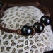 CARRIBEAN NIGHTS Black Pearls and Leather Bracelet