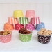 20 Cupcake Liners Snack Ice Cream Candy Cups Lemonade Party Baby Shower Birthday Wedding Party Dots Stripe Pink Lime Green Yellow Red Blue