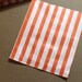 Candy Buffet Bags Orange Stripe Paper Birthday Set of 20 Party Favor Bags Favors Treat Loot Goody Carnival Circus