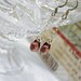 Amethyst Czech Teardrop Chain Dangle Earrings