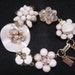 Reclaimed Vintage Bracelet, Bridesmaid Gift, Wedding Bracelet, Vintage Earring Bracelet - Lucky Whites