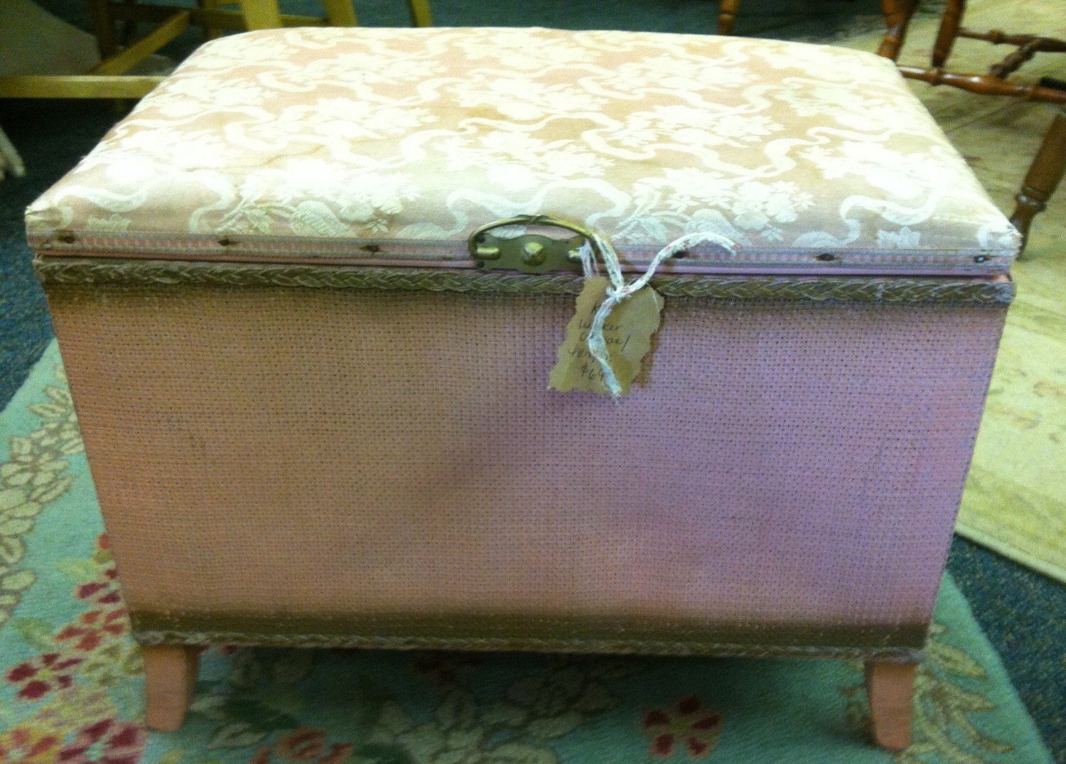 Vintage ottoman/hamper from England Haute Juice