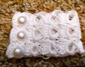 Crochet Cuff / Bracelet, Mothersday CHOOSE YOUR COLOR: broomstick lace