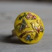 Bird of Paradise Cocktail Ring ...Lemon Neon Yellow Vintage Glass Peacock Japanese