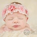 The single sprinkled- Crochet ROSE crown pink- stretch headband, baby headbands, newborn headbands, infant, toddler, adult