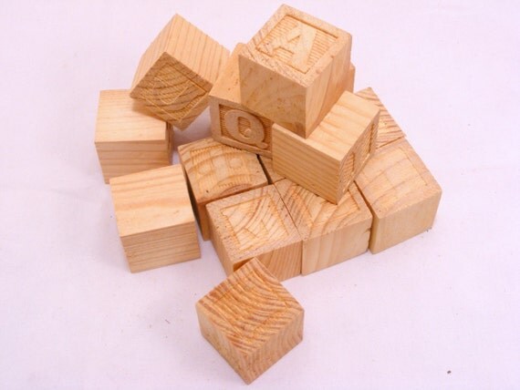 unpainted wooden blocks