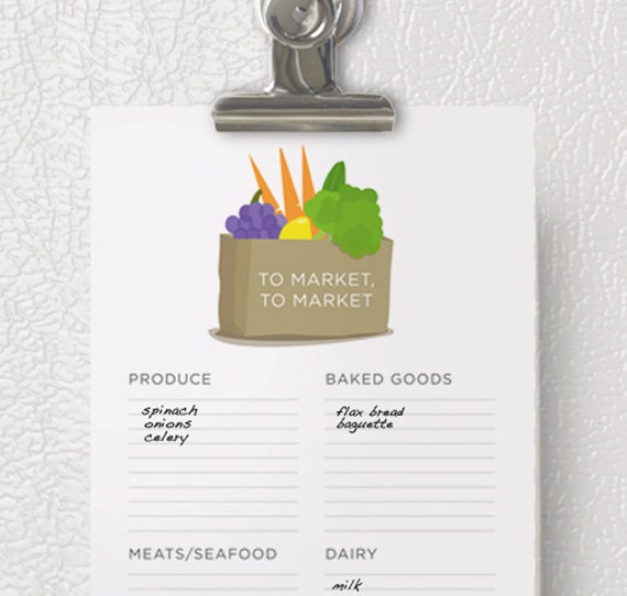 items similar to printable grocery list instant download