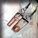 lock and key resin dangle earrings
