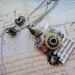 OOAK, All geared up, steampunk book necklace, literary classic series, mixed metals