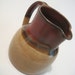 Old English Style Jug Pitcher Handmade Pottery Earthtones Rust Red, Natural Brown Tan Functional and Rustic Home Decor