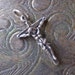 Tiny Vintage Sterling Silver Crucifix - Holy Cross - Religious Medal, Petite Pendant, Small Charm