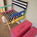 Jez4U Adorable Handpainted NEW Directors Chair Reserved for Evan's Classroom zebra print and lime green with safari/jungle theme