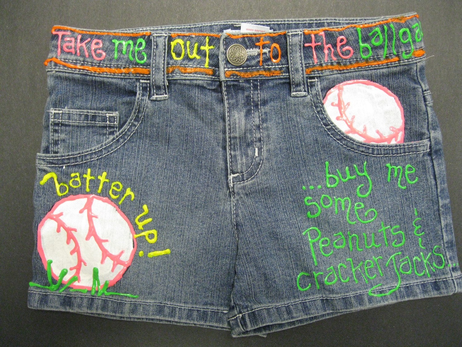 Baseball Shorts Custom Painted Send me your shorts and I will