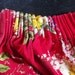 French Vintage 1960's Floral Print RED Draps a Pair Huge in size