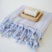 Bathstyle The BEST Quality Turkish BATH Towel Peshtemal - Very SOFT Bamboo - Ice Blue