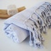The BEST Quality Turkish BATH Towel Peshtemal - Very SOFT Bamboo - Ice Blue