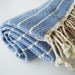 Turkish BATH Towel Peshtemal - Natural Cotton - Blue