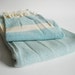 Turkish BATH Towel Peshtemal and Peshkir Set - SOFT - Blue