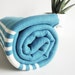 Turkish BATH Towel Handwoven Peshtemal - SOFT - Crystal Blue