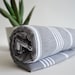 Turkish BATH Towel - Classic Peshtemal - Dark Gray