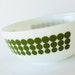 Vintage Mod Green & White Pyrex New Dot Large 4 qt Mixing Bowl 1967
