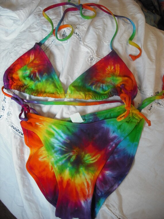 Tie Dye Bikini Set By Doyoudreamoutloud On Etsy