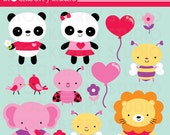 Valentine Pals Personal and Commercial Use Clipart Set - Instant Download Il_170x135