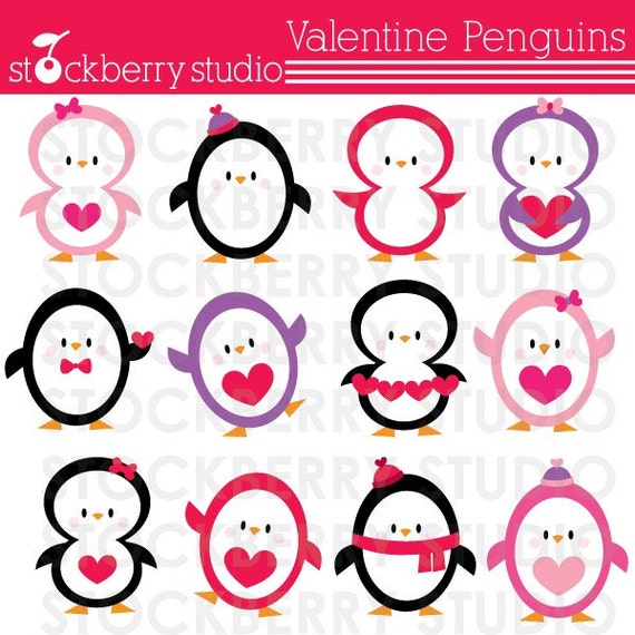 penguin valentine clipart - photo #31