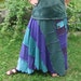 moss on the stones wrap skirt, recycled tshirts, upcycled, gypsy, hippie, vegan, purple, green, teal, turquoise