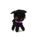 black pug amigurumi, tiny crochet black pug